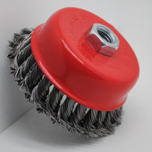 Steel twisted cup brush for angle  grinder